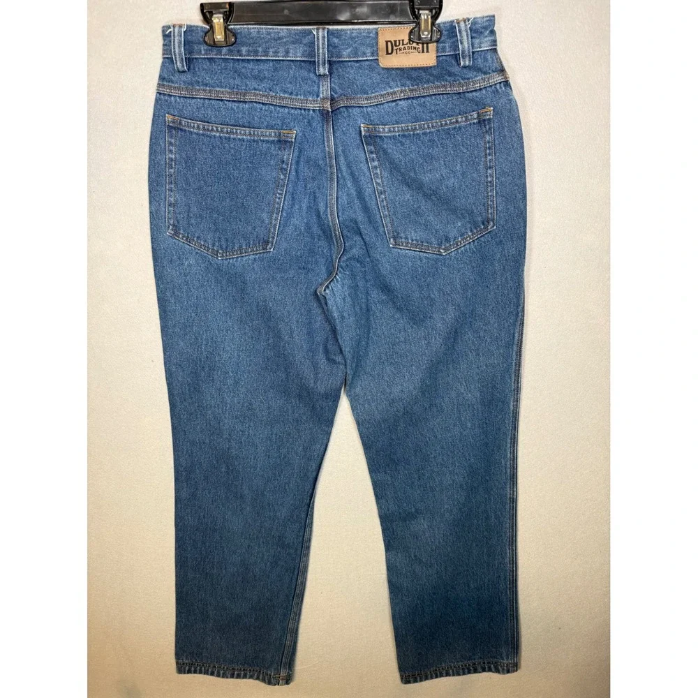2 Duluth Trading Co Ballroom Jeans Mens 34x32 Blue Denim Straight Leg Work Pants